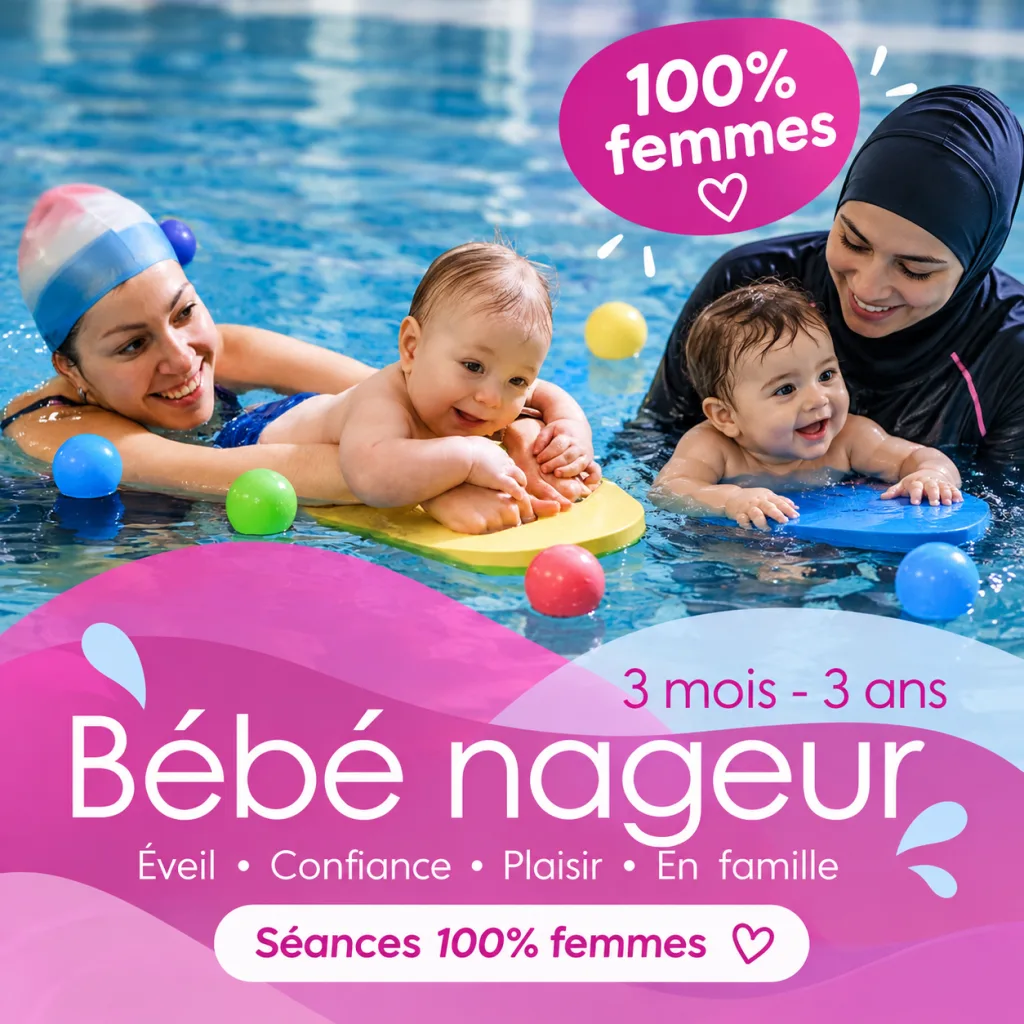 seance bebe nageur 100% femmes à Paris 11e ladyswim